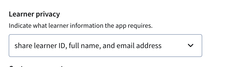 Privacy settings